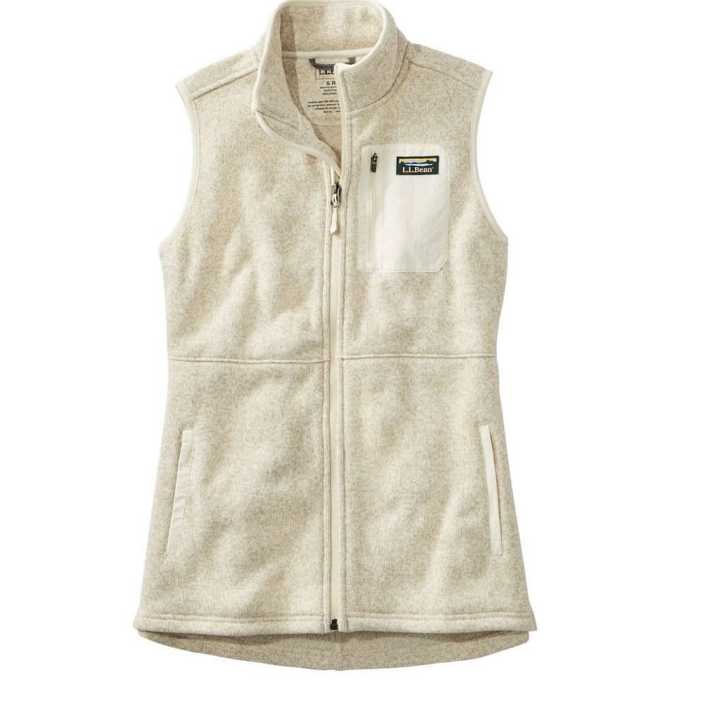 Women's L.L.Bean Sweater Fleece Long Vest size medium NWT - Picture 3 of 14